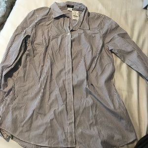 Jcrew factory button up. White and purple stripes